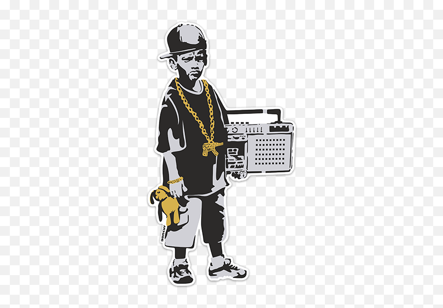 Wall Sticker Banksy Rapper Boy Muraldecalcom Emoji,Banksy Png