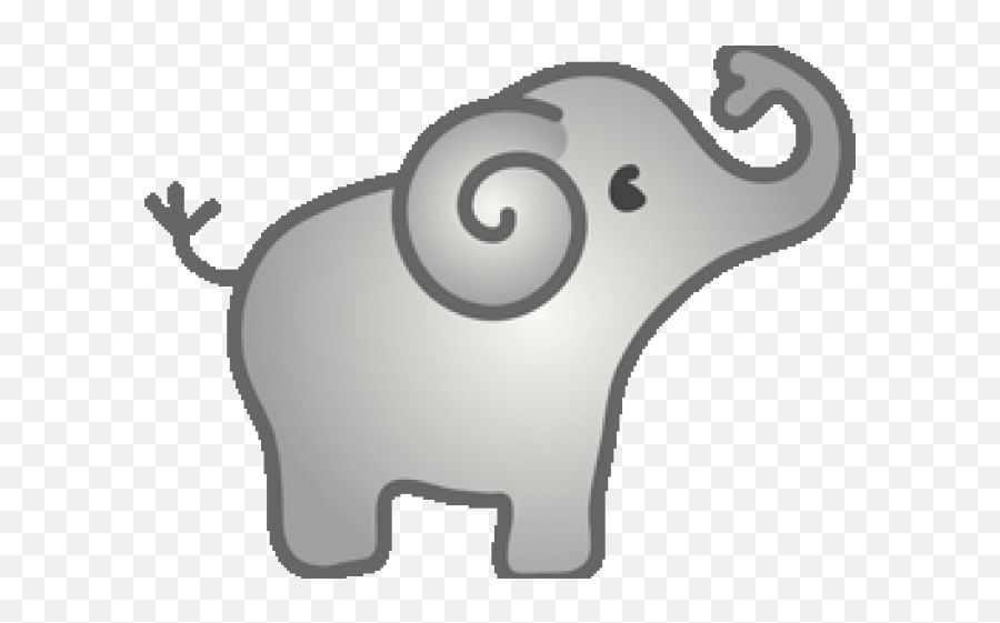 Baby Elephant Clipart - Elephant Clip Art No Background Cartoon Baby Elephant Transparent Emoji,Baby Elephant Clipart