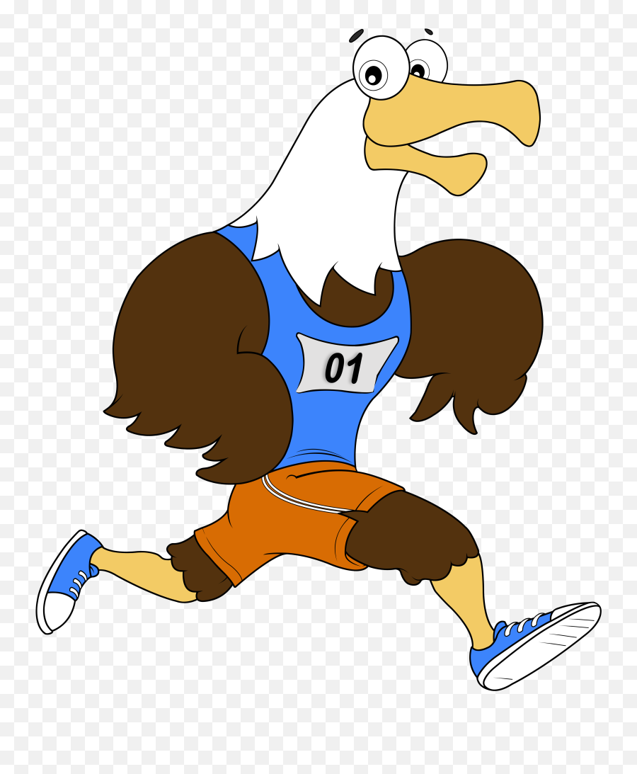 Track Clipart Athletics Games - Running Eagle Free Clipart Emoji,Track Clipart