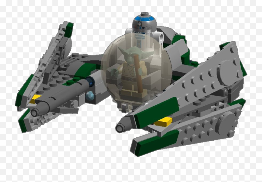 Yodau0027s Jedi Starfighter - Lego Star Wars Yoda Jedi Emoji,Yoda Head Png