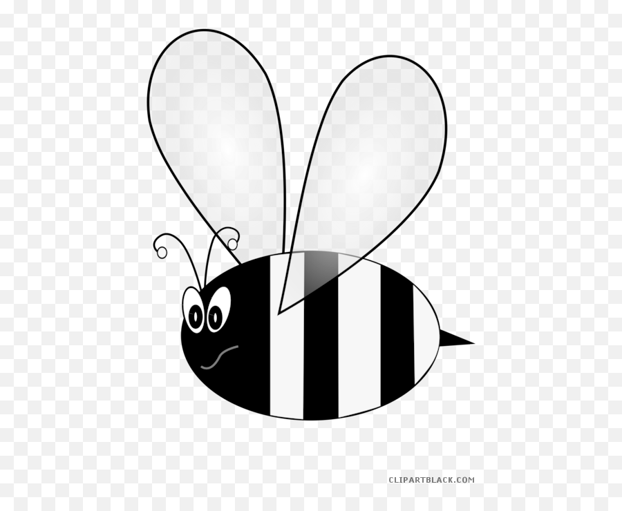 Bees Clipart Black And White - Angry Bee Cartoon Dot Emoji,Bees Clipart