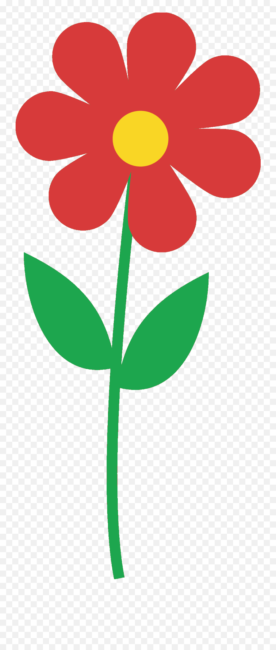 Flower Clipart Cartoon Flower Cartoon Transparent Free For - Cartoon Flower With Stem Png Emoji,Free Flower Clipart
