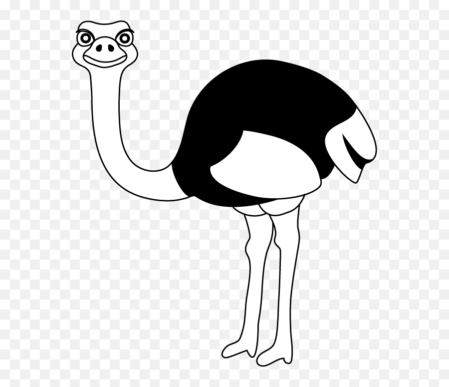 Free Ostrich Cliparts Download Free - Ostrich Cartoon Images Black And White Emoji,Ostrich Clipart