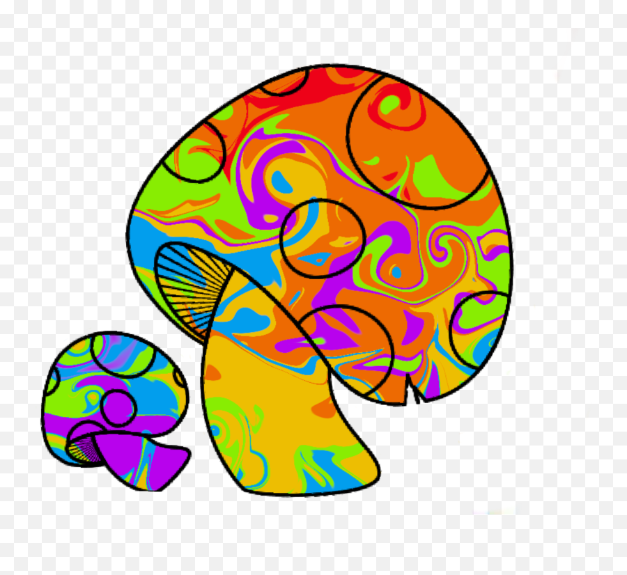 Trippy Mushroom Mushrooms Sticker - Dot Emoji,Trippy Png