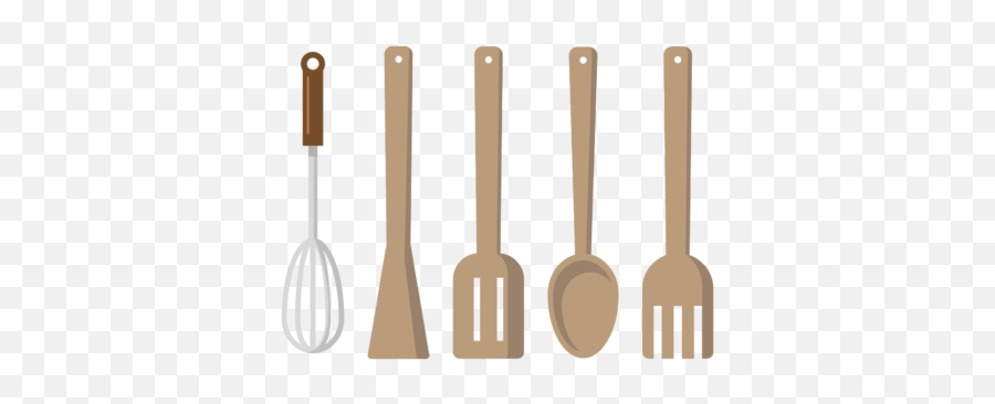 Kitchen Wooden Spatula Illustration Set - Solid Emoji,Spatula Clipart