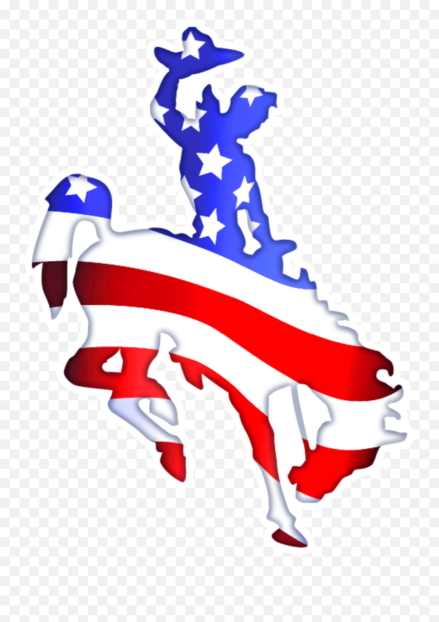 Memorial Day Clip Art - Wyoming Bucking Horse Emoji,Memorial Day Clipart