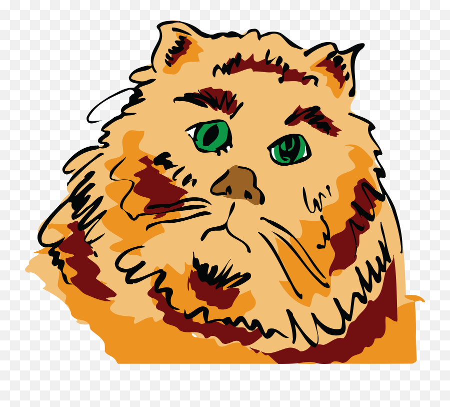Download Hd Free Clipart Of A Sad Orange Cat - Cat Emoji,Sad Cat Png