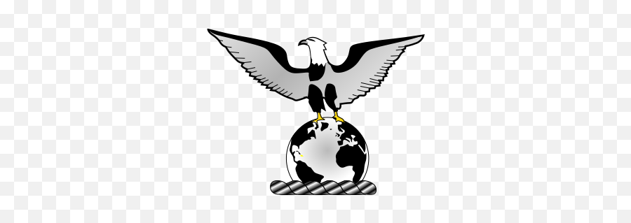 Eagle Over Globe Svg Vector Eagle Over Globe Clip Art - Svg Language Emoji,Globe Clipart Black And White