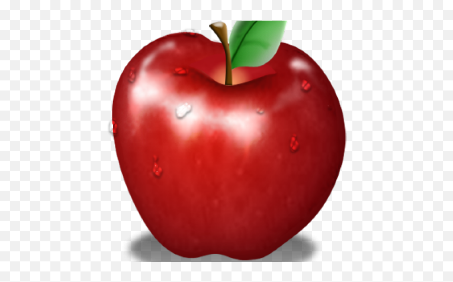 Apple Fruit Clipart Transparent - Apple Food Clipart Emoji,Apple Transparent Background
