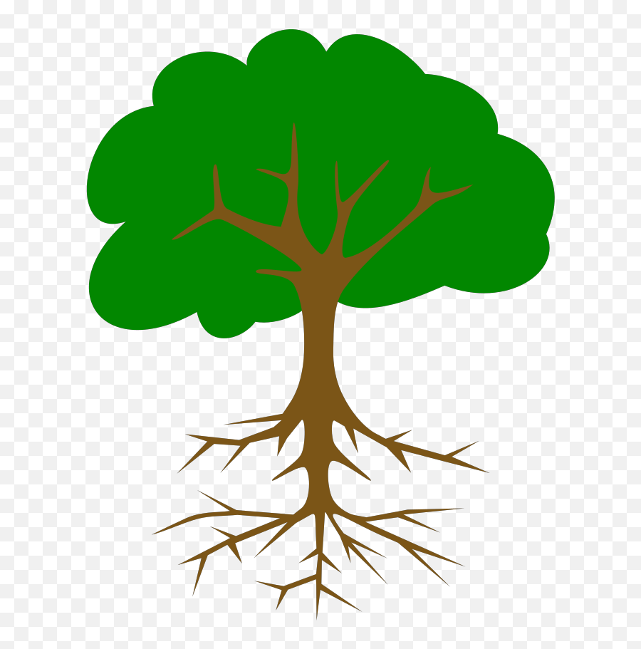 Bare Tree With Roots Png Svg Clip Art - Tree Drawing Png Emoji,Bare Tree Clipart
