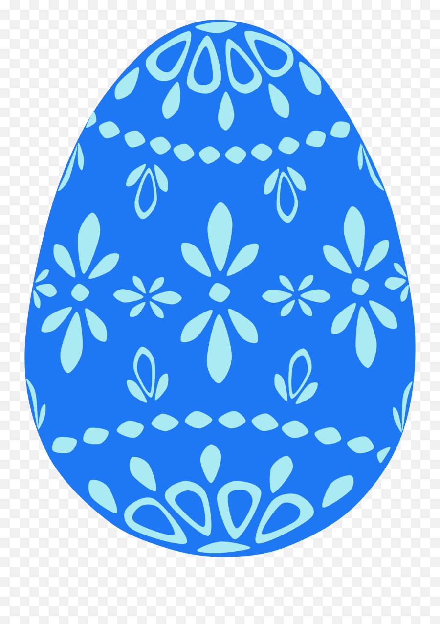Blue Lace Easter Egg Clipart - Easter Egg Clip Art Free Emoji,Easter Egg Clipart