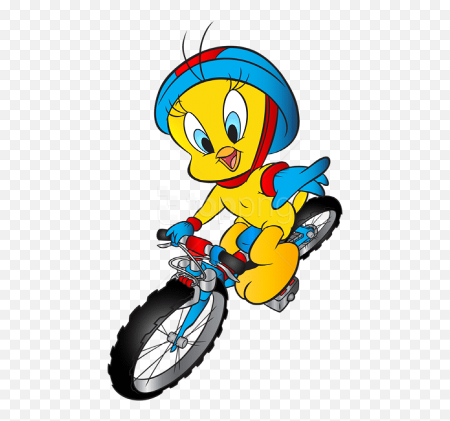 Download Free Png Download Tweety With Bicycle Clipart Png - Tweety Bicycle Clipart Emoji,Bicycle Clipart