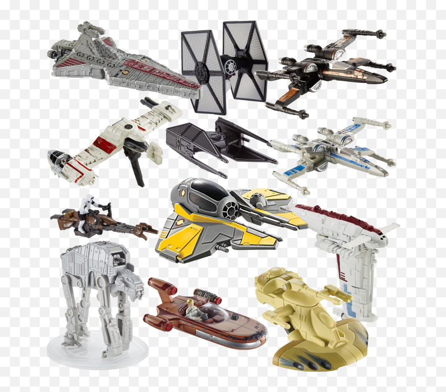 12 - Pack Assorted Star Wars Hot Wheels Ships Fictional Character Emoji,Star Wars Ship Png