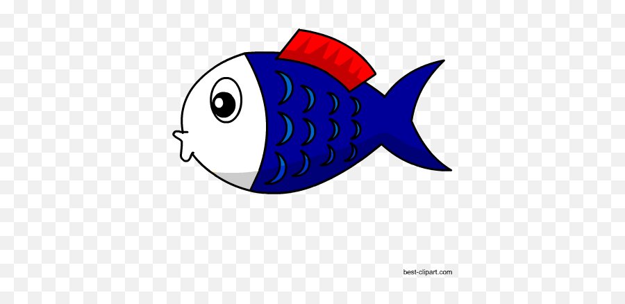 Download Hd Adorable Red And Blue Fish Png Clipart Emoji,Fish Png Clipart