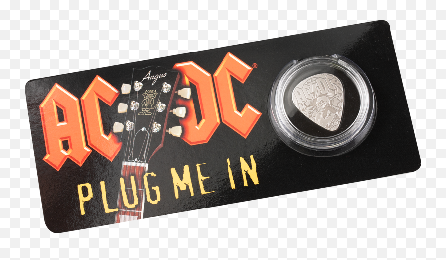 Cook Islands - 2019 2 Dollars Acdc Guitar Pick Plug Me Emoji,Guitar Pick Logo