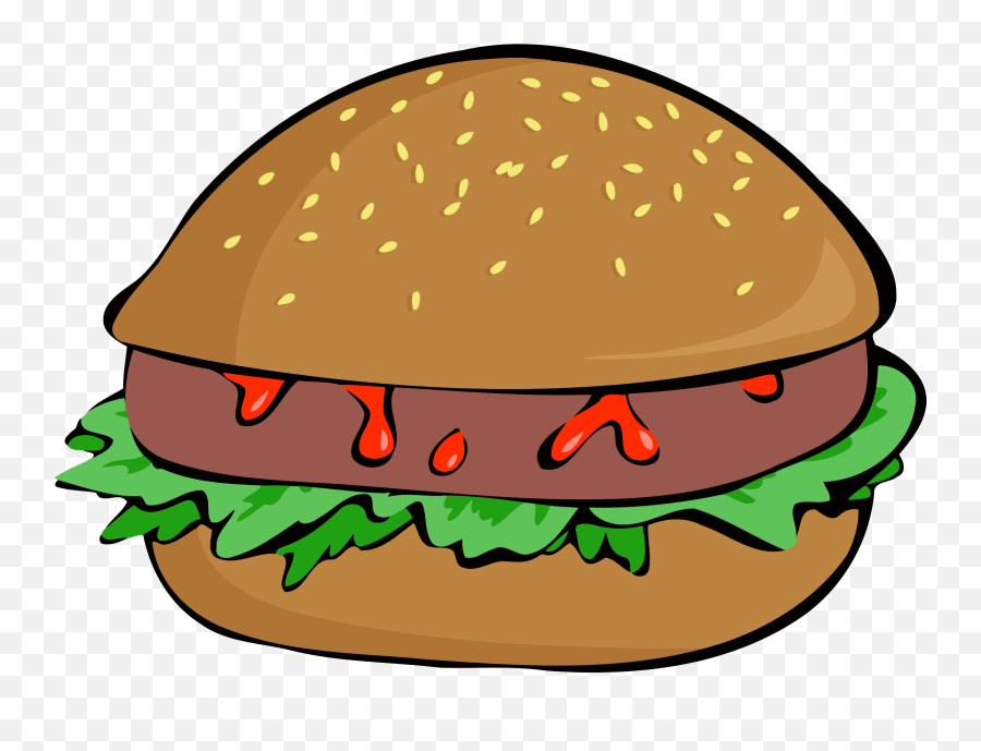 Burger 4 - Burger Clipart 2400x1732 Png Clipart Download Beef Burger Clip Art Emoji,Burger Clipart
