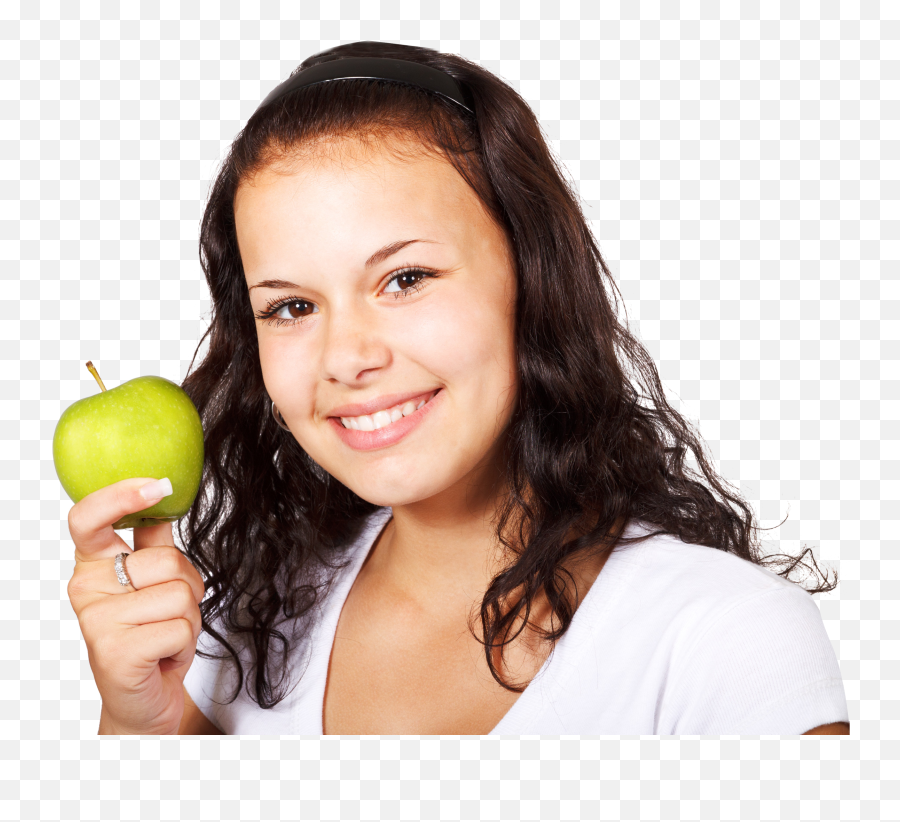 Girl Laying Down Png - Apple In Hand Png Healthy Person Fit Person Transparent Background Emoji,Apple Transparent