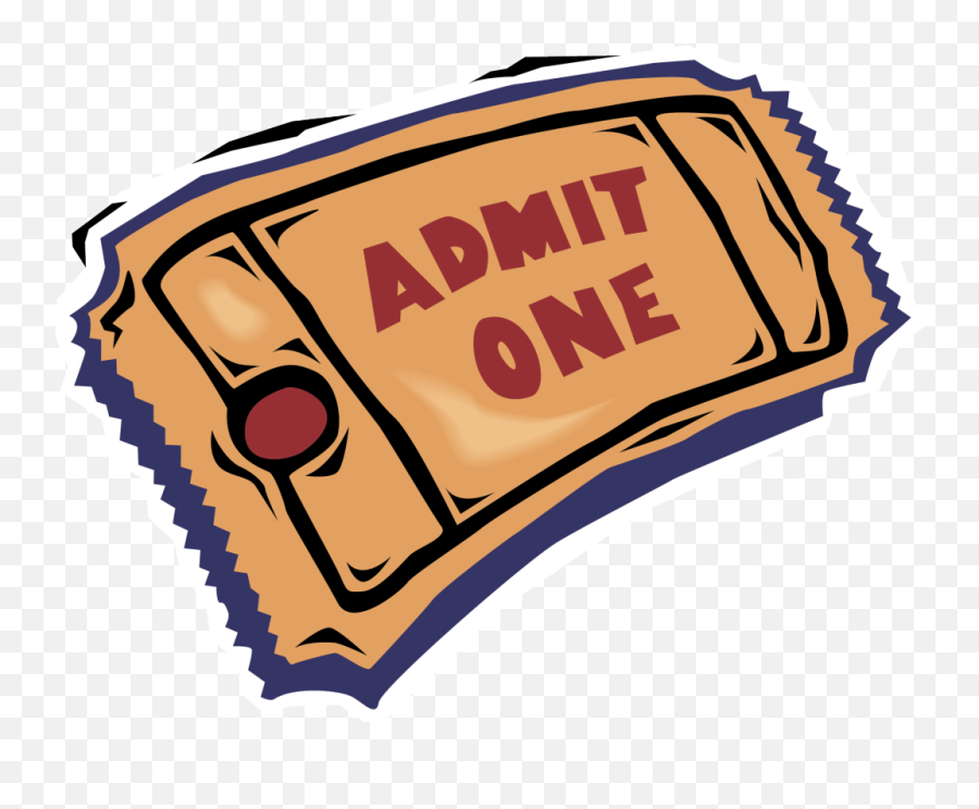 White Cartoon Movie Ticket Clipart - Movie Ticket Png Cartoon Emoji,Movie Ticket Clipart