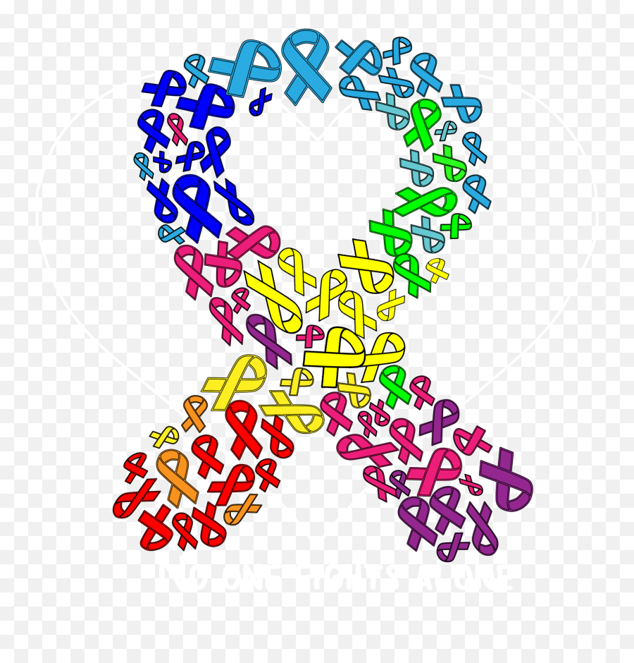 Cancer Ribbons - Multi Color Cancer Ribbon Png Download Dot Emoji,Ribbons Png
