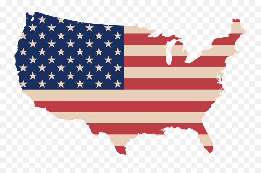 Usa Map And Flag Clipart - Usa World Map Clip Art Emoji,Usa Flag Clipart