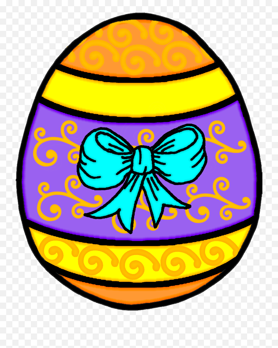 Patterned Easter Egg Clipart Free Image - Printable Easter Egg Clipart Free Emoji,Easter Egg Clipart