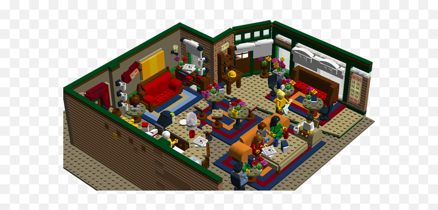 The Famous Central Perk Coffee Shop Set - Lego Friends Kavarna Central Perk Emoji,Central Perk Logo