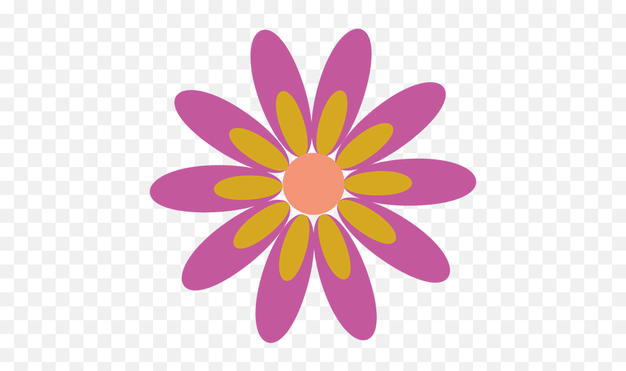 Purple Flower Icon 5 - 1960s Flower Emoji,Purple Flower Transparent