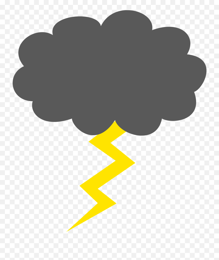 Lightning Bolt From Grey Cloud Transparent Png - Stickpng Cloud With Lightning Bolt Transparent Emoji,Lightning Bolt Png