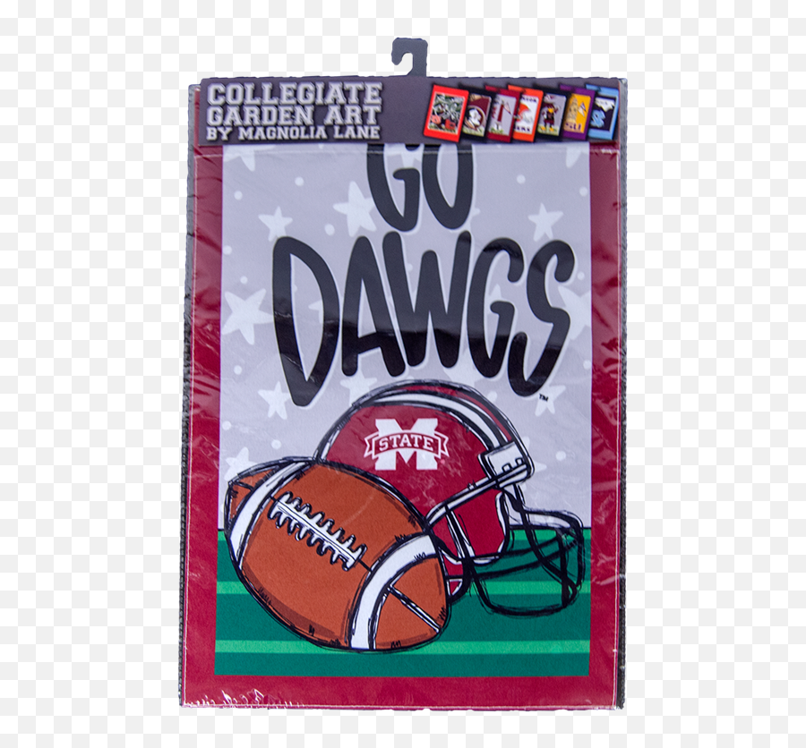 Magnolia Lane Go Dawgs Star Background Flag With Football Emoji,Star Background Png