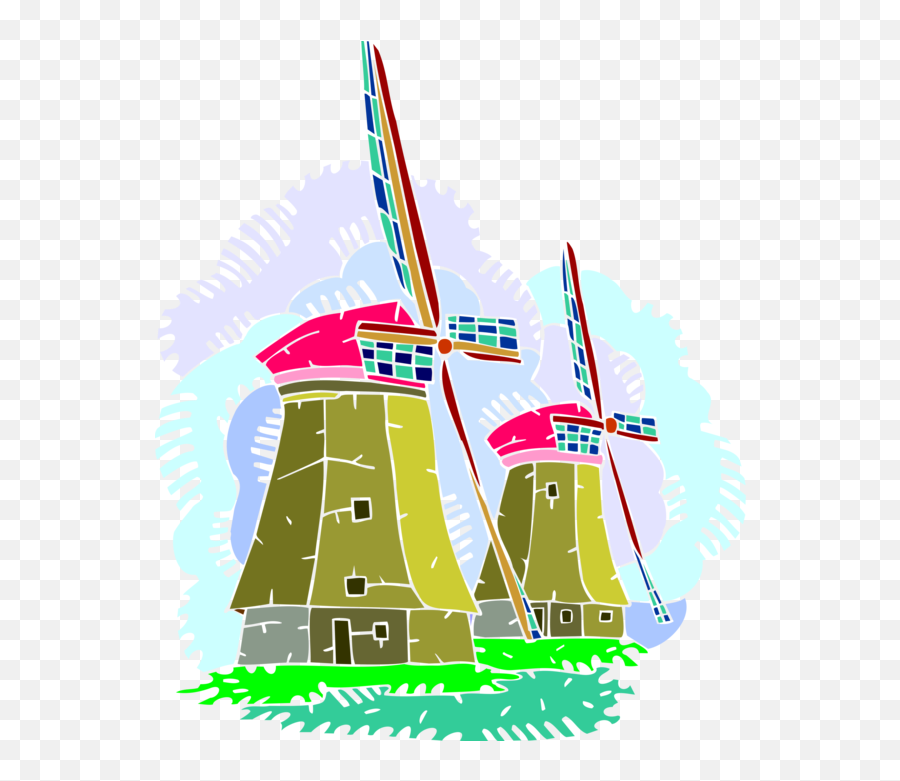 Dutch Windmill Netherlands Holland - Vector Image Holland Vector Emoji,Windmill Clipart
