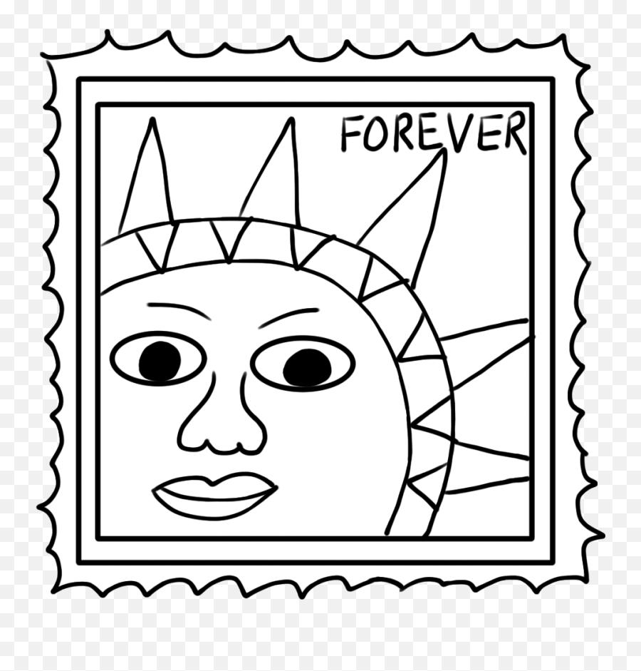 Black White Picture Clipart Of Stamp - Dot Emoji,Stamp Clipart