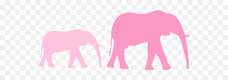Pink Baby Shower Elephant Mom And Baby Clip Art At Clkercom - Elephant Emoji,Baby Shower Clipart
