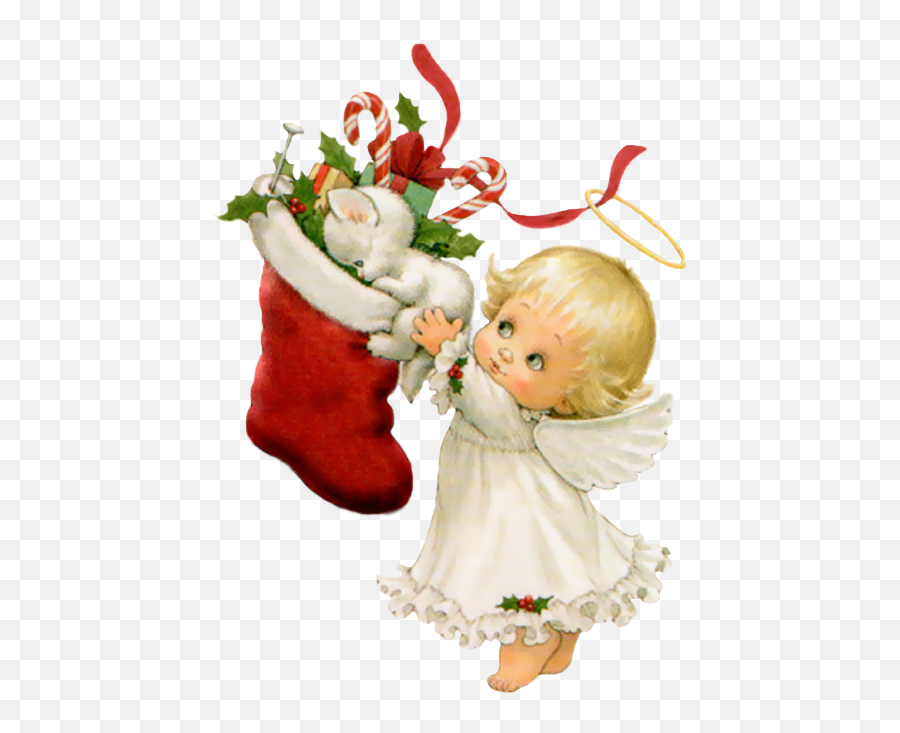 Cute Angel Free Clipart Cute Santa And - Angel Cute Merry Christmas Emoji,Angel Clipart