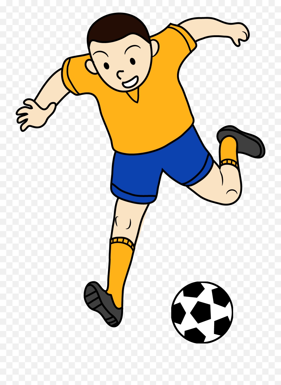 Free Children Playing Football Clipart - Football Player Clipart Emoji,Football Clipart
