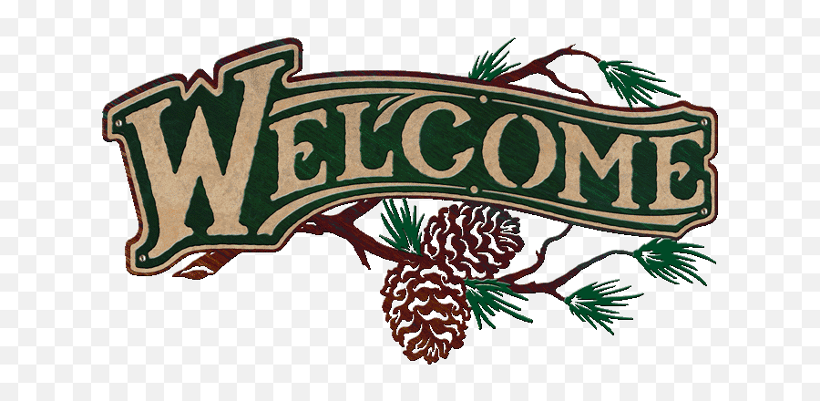 Welcome Signs Pinecone Branch Large Image - Decorative Emoji,Pinecone Clipart