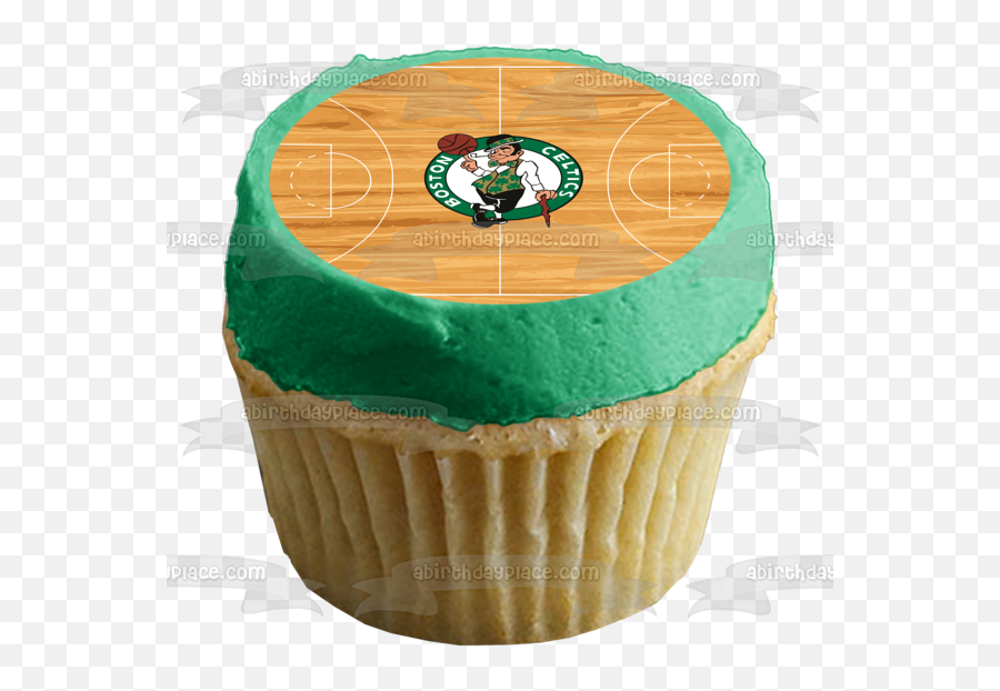 The Boston Celtics American Professional Basketball Team Logo Basketball Court Boston Massachusetts Edible Cake Topper Image Abpid04648 - Cat Boy Cup Cakes Emoji,Celtics Logo Png