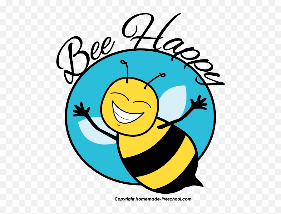 Bee Clipart Png - Bee In A Circle Transparent Cartoon Clip Art Free Happy Bees Emoji,Bee Clipart