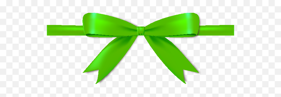 Green Ribbon With Bow Transparent Png Emoji,Green Bow Png