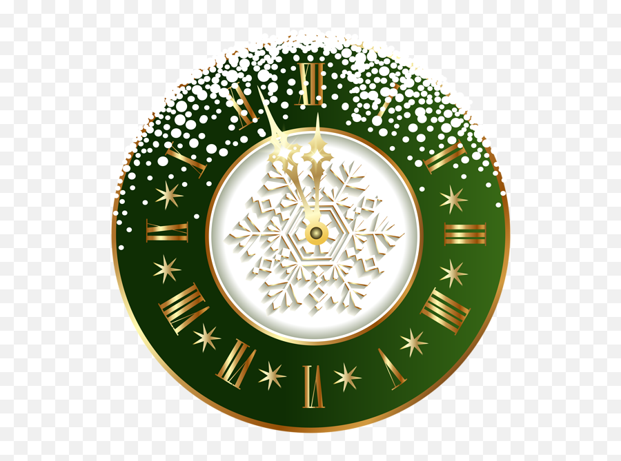 Clipart Clock Christmas Clipart Clock Christmas Transparent - Clipart New Year Eve Clock Emoji,Christmas Clipart