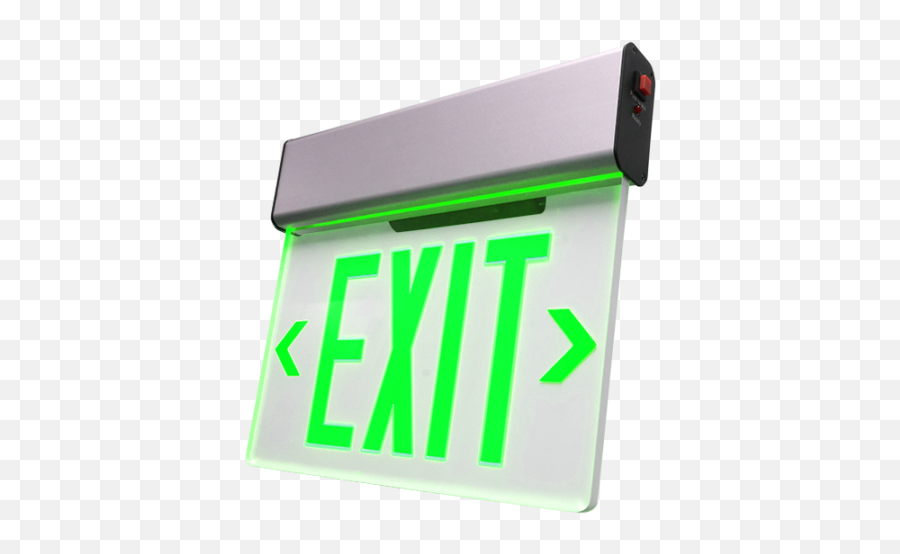Exl2 - Led Edge Lit Exit Sign Nicor Lighting Emoji,Sign Transparent