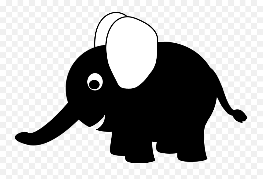 Best Elephant Clipart Black And White - Black Elephant Clip Art Emoji,Elephant Clipart
