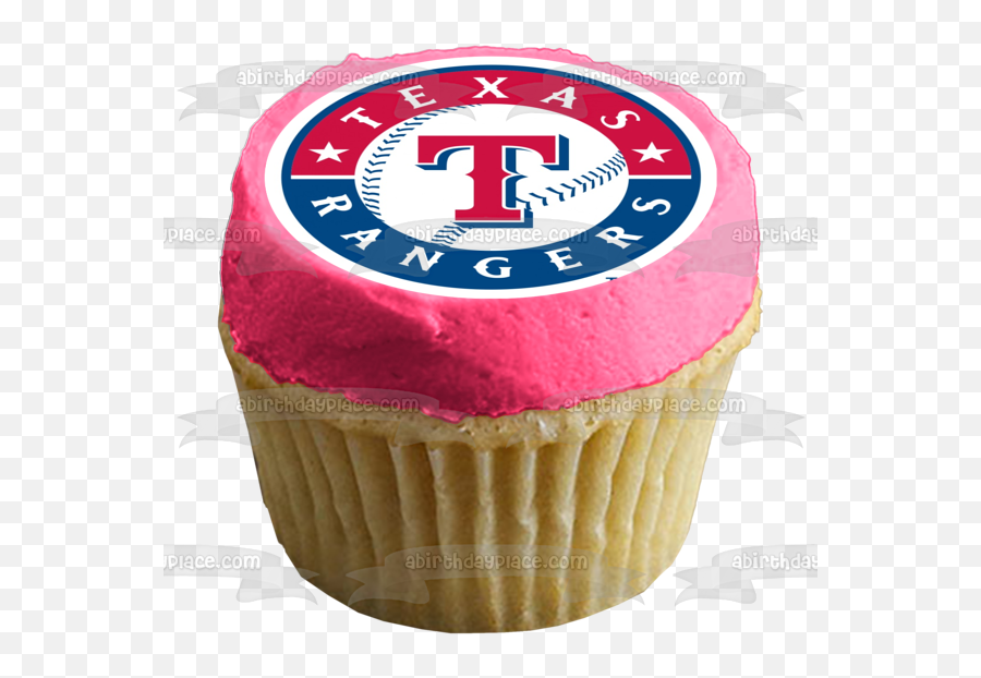 Texas Rangers Logo Mlb Major League Baseball Edible Cake Topper Image Abpid05385 - Birthday Cake Sean Connery Bond Emoji,Mlb Logo