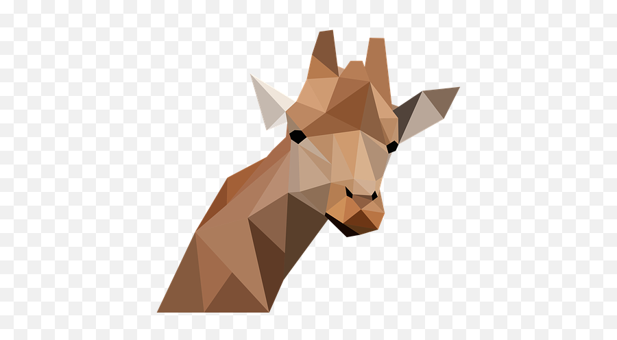 Giraffe Low Poly Animals Close - Free Image On Pixabay Emoji,Animals Transparent Background