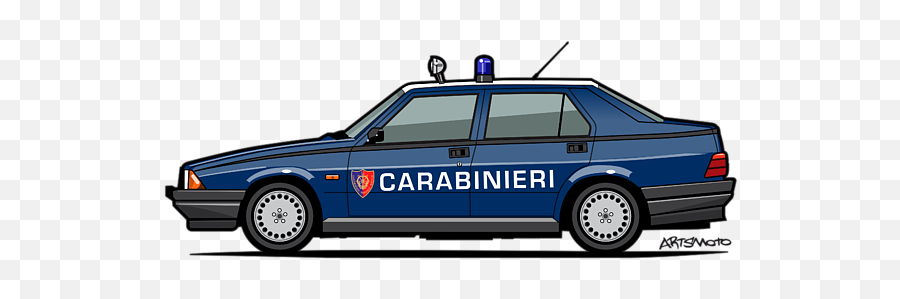 Alfa Romeo 75 Tipo 161 162b Milano Carabinieri Italian Emoji,Police Car Transparent Background