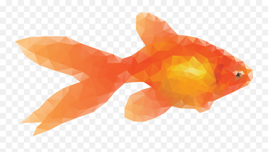 Low Poly Goldfish Clipart Free Download Transparent Png - Goldfish Emoji,Goldfish Clipart