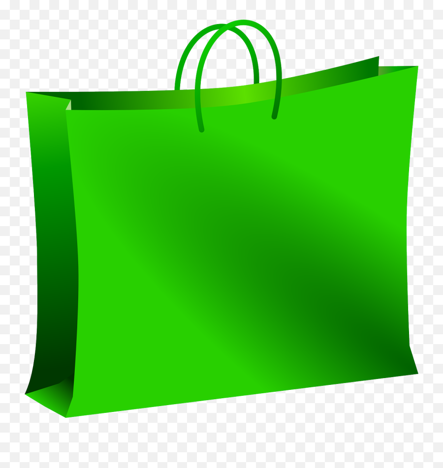 Green Shopping Bag Clip Art At Clker - Shopping Bag Clip Art Emoji,Shopping Bag Clipart