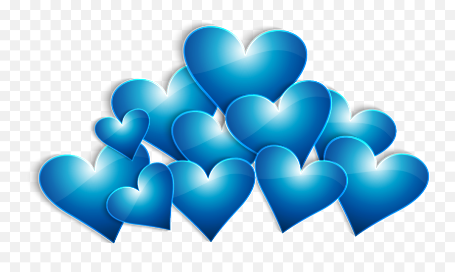 Transparent Blue Color Heart Transparent Cartoon - Jingfm Blue Colour Heart Png Emoji,Heart Clipart Transparent