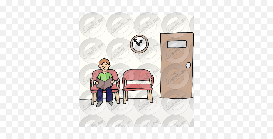 Waiting Room Picture For Classroom Therapy Use - Great Senior Citizen Emoji,Room Clipart