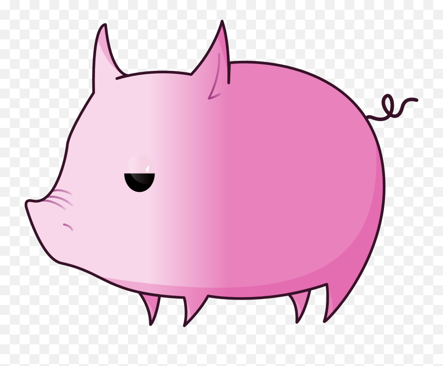 Little Cartoon Pig Clipart - Pig Clip Art Png Download Transparnt Pig Animated Emoji,Pigs Clipart