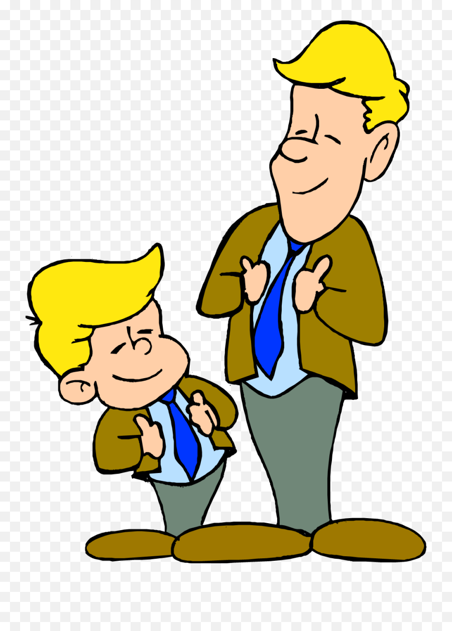 Colorful Father And Son Clipart - Clipart Son Png Emoji,Parent Clipart